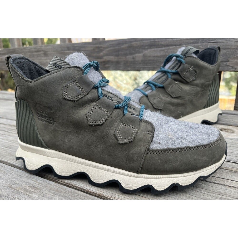 Sorel Kinetic Caribou Women's 9.5 Waterproof Lace Up Winter Ankle Boots NL3767